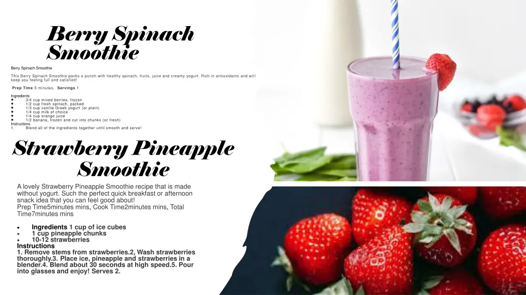 berry spinach smoothie