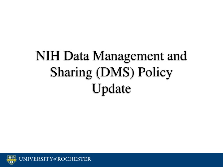 nih data management and sharing dms policy update