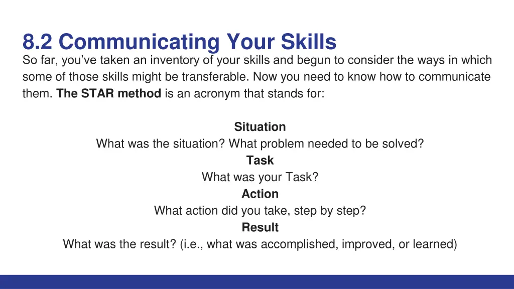 8 2 communicating your skills so far you ve taken