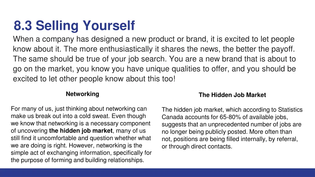 8 3 selling yourself when a company has designed