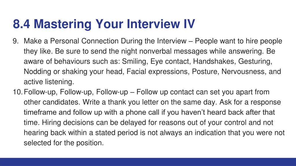 8 4 mastering your interview iv