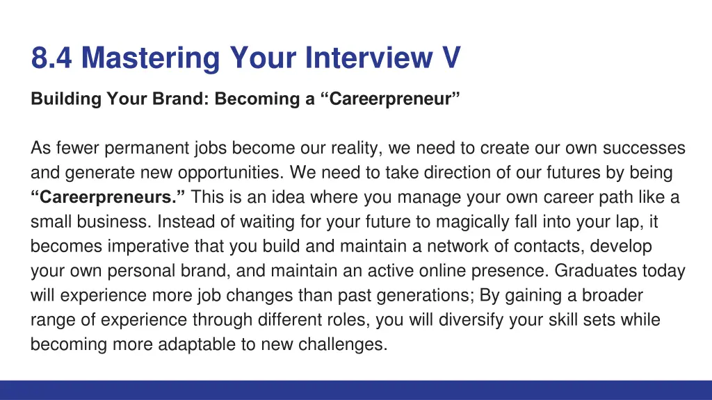 8 4 mastering your interview v