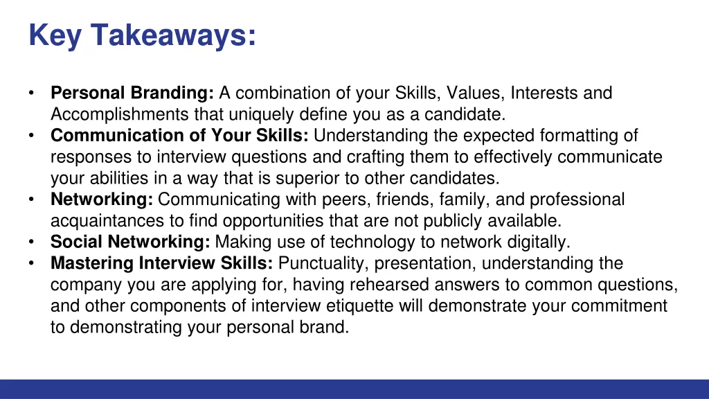 key takeaways