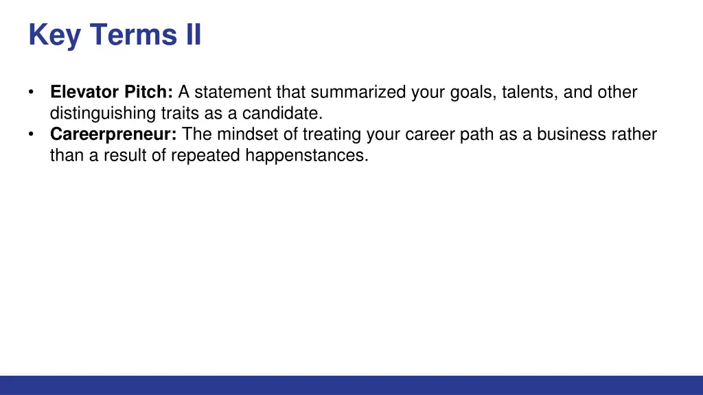 key terms ii