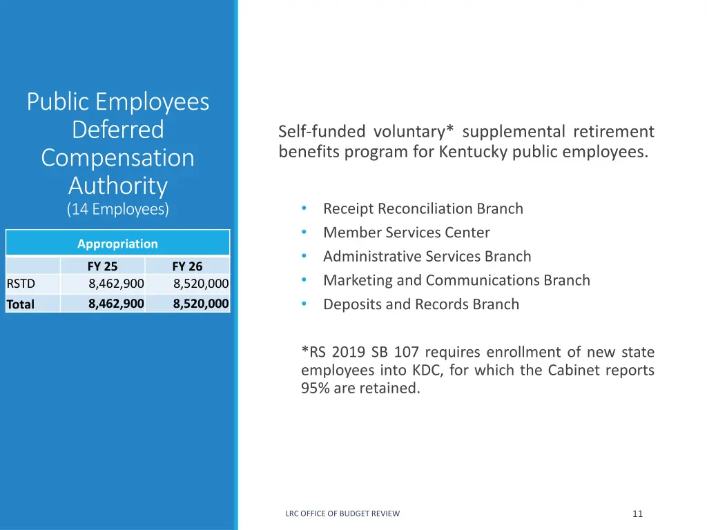 public employees deferred compensation authority