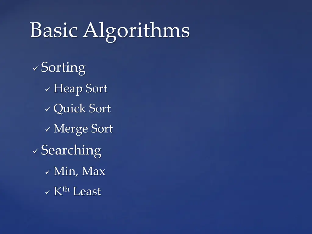 basic algorithms