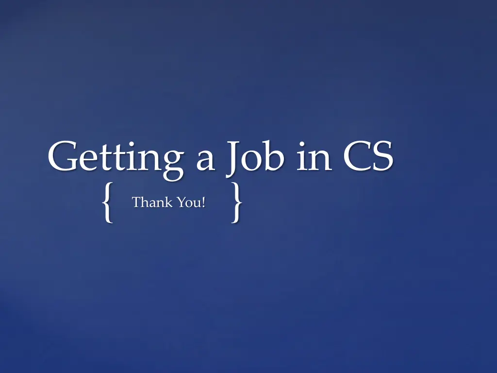 getting a job in cs 1