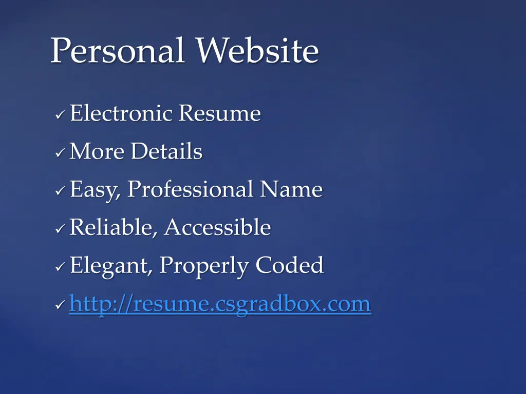 personal website
