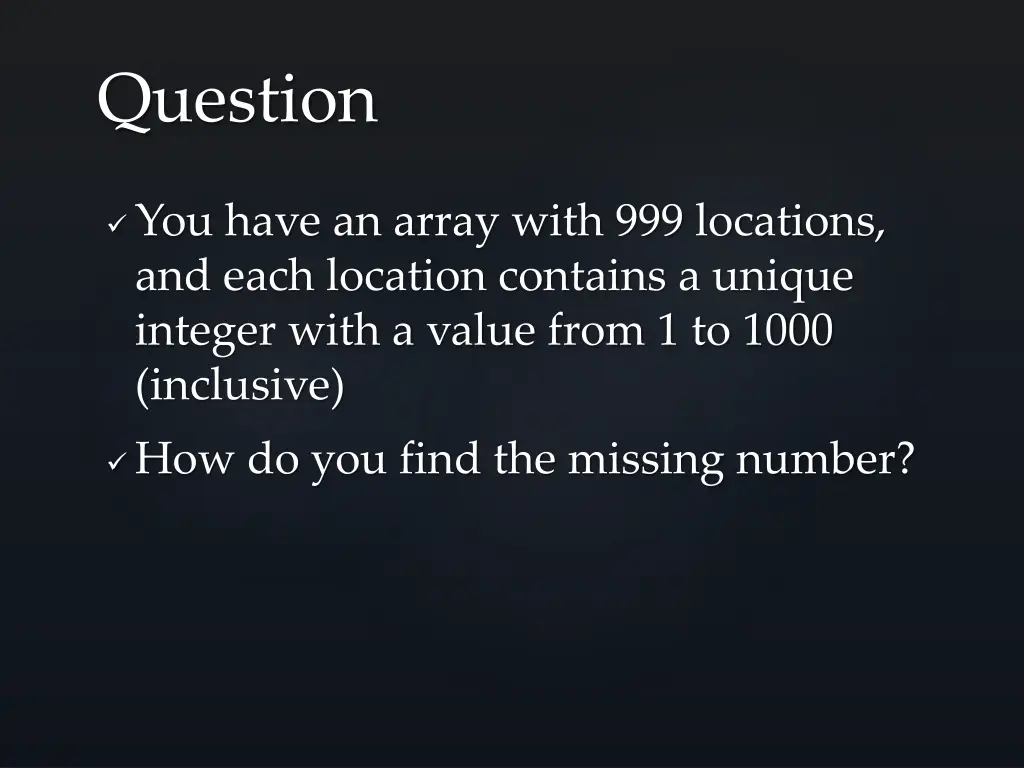 question 1