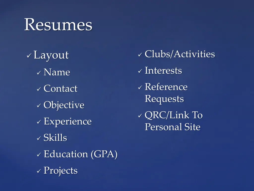 resumes 2