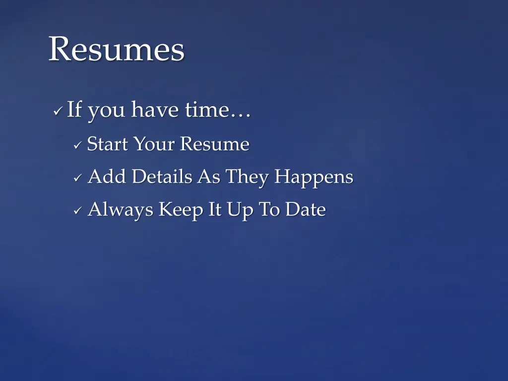 resumes
