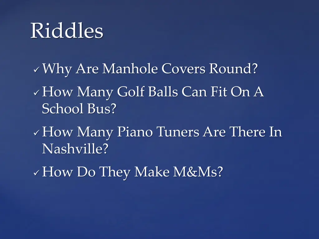 riddles