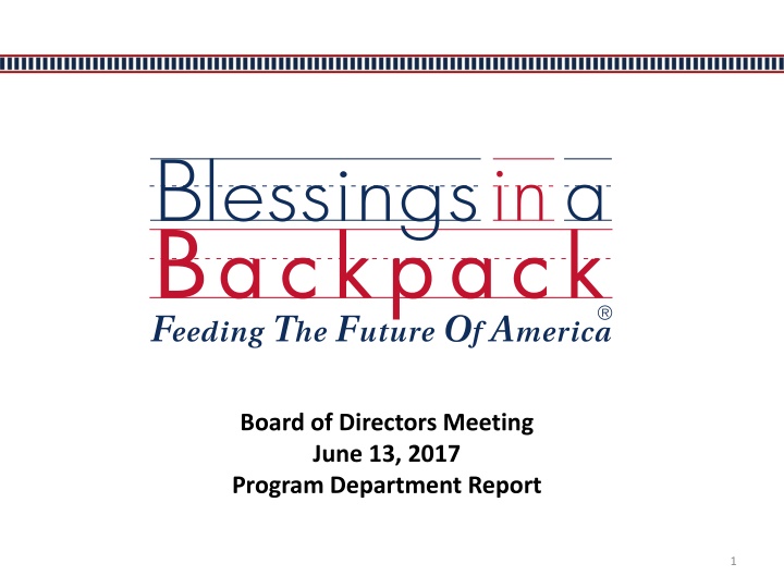 board of directors meeting june 13 2017 program