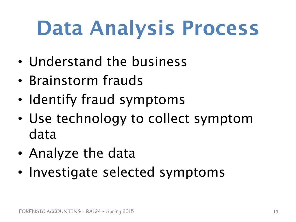 data analysis process