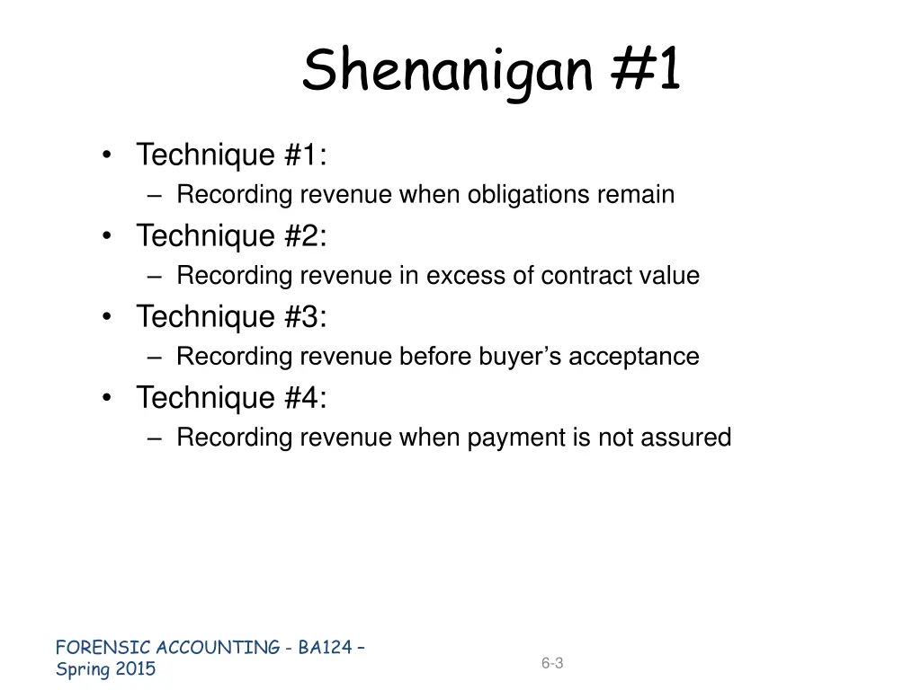 shenanigan 1