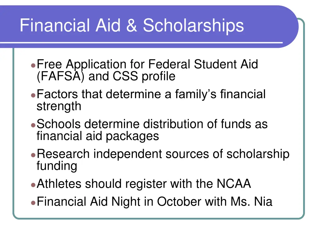 financial aid scholarships