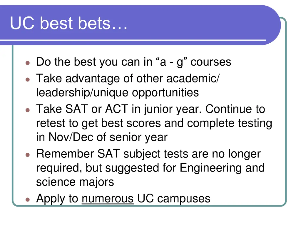 uc best bets