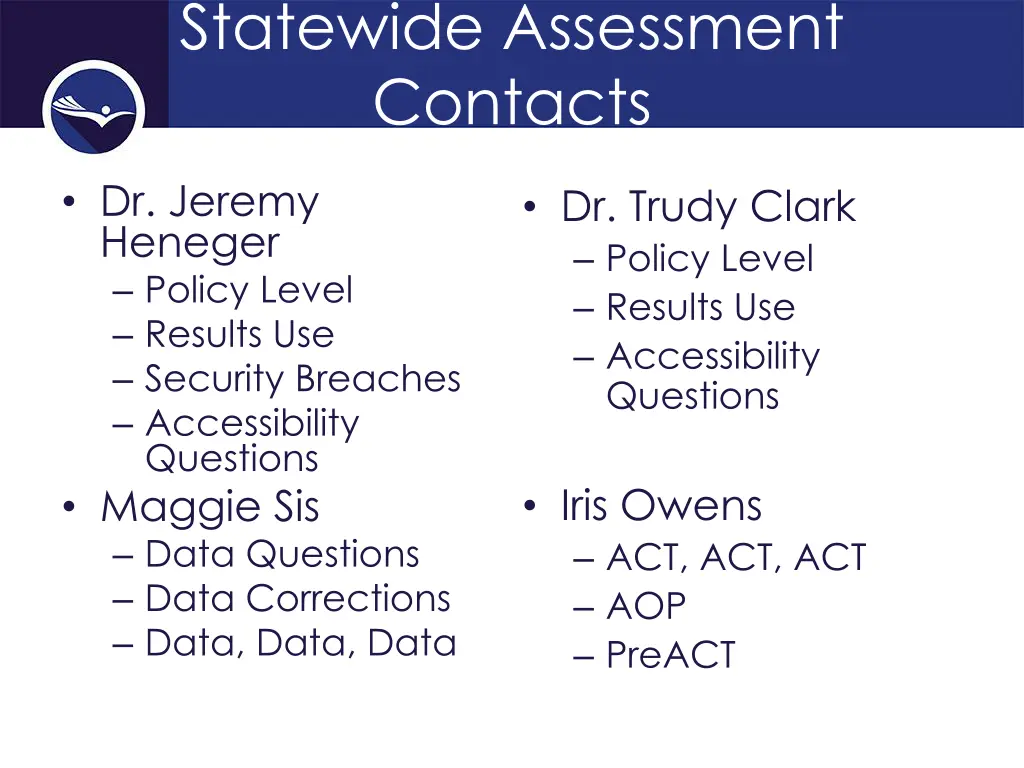 statewide assessment contacts 1