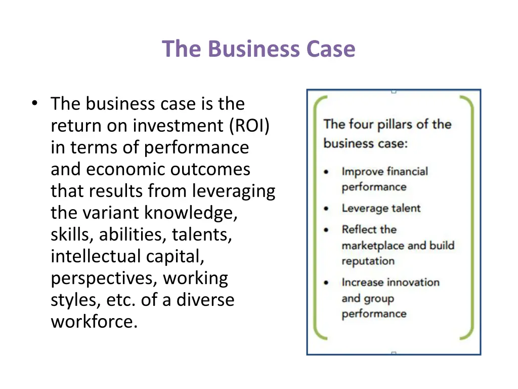 the business case