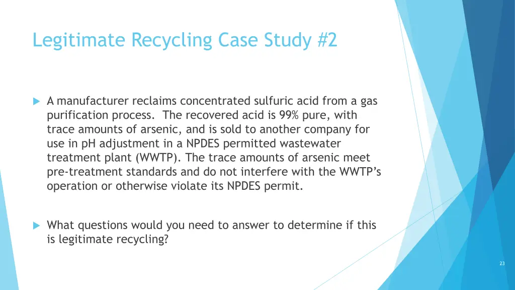 legitimate recycling case study 2