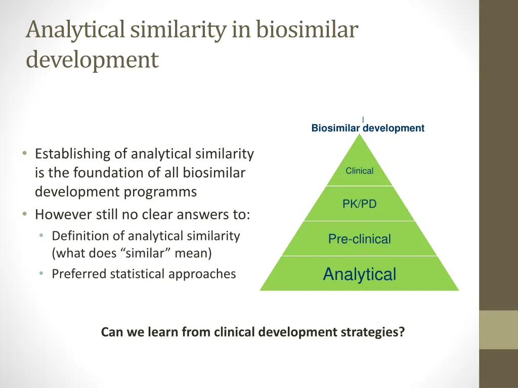 analytical similarity in biosimilar development