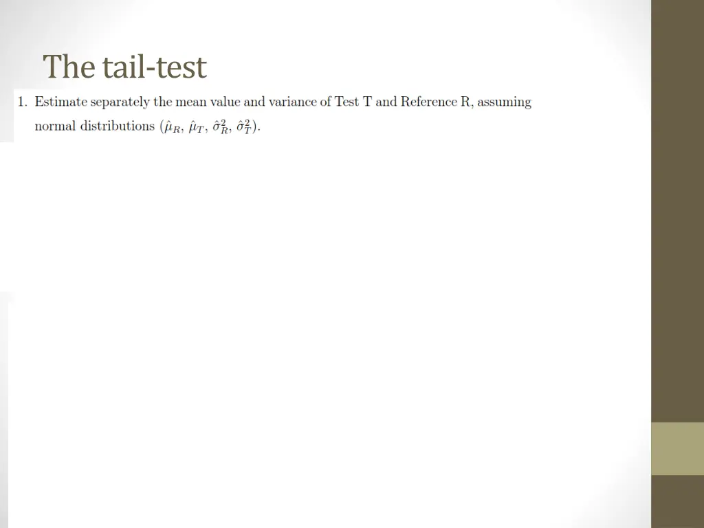 the tail test