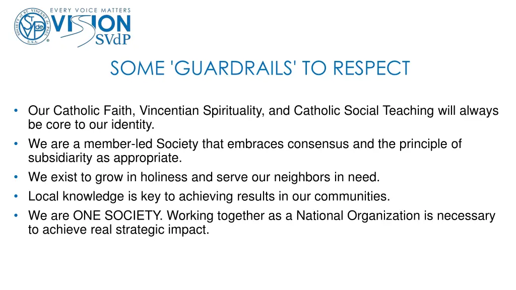 some guardrails to respect