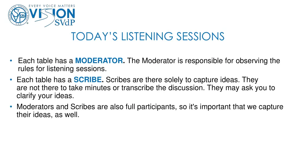 today s listening sessions