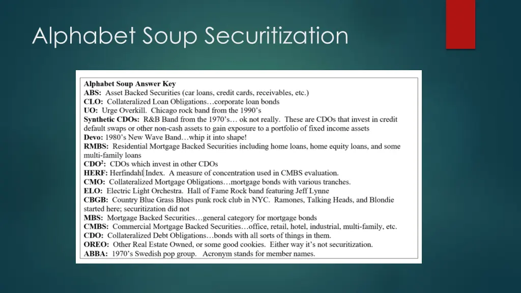 alphabet soup securitization 1