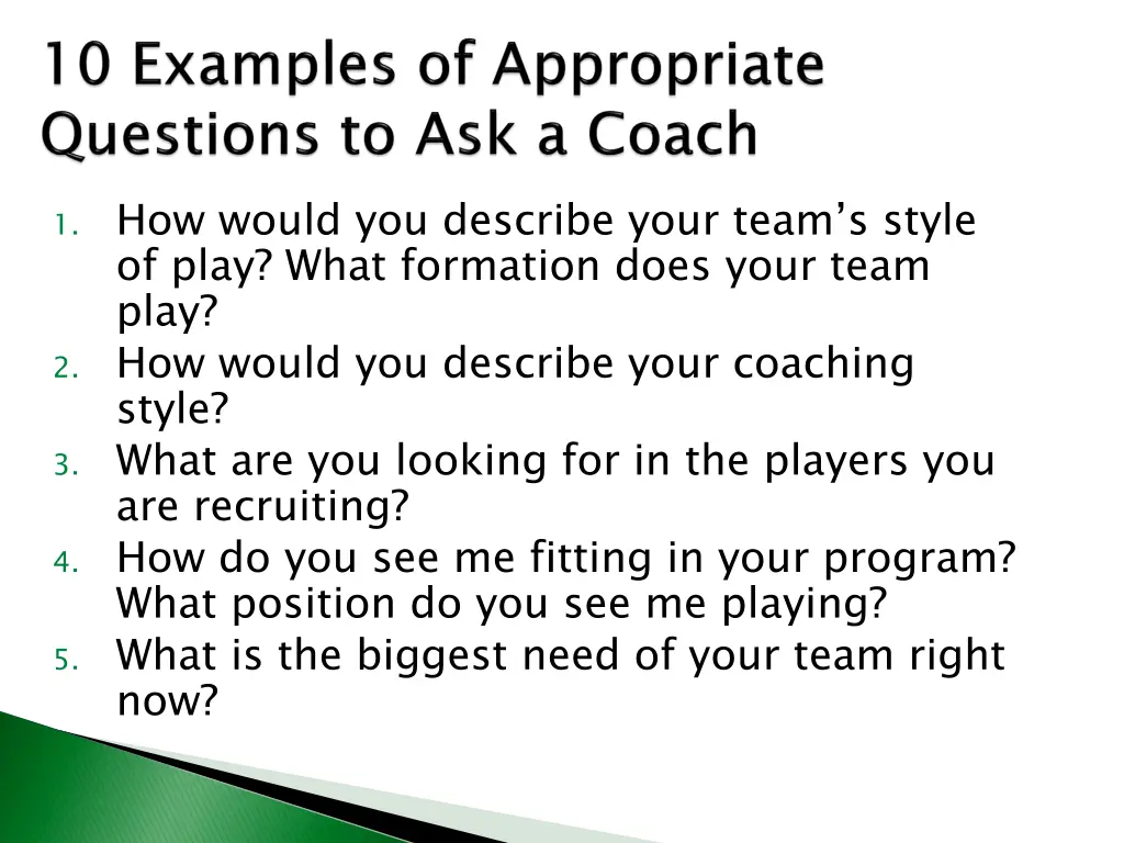1 how would you describe your team s style