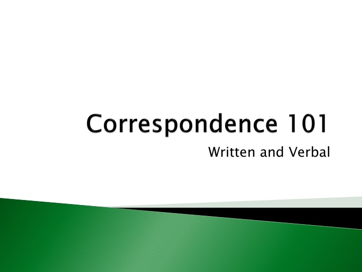 written and verbal