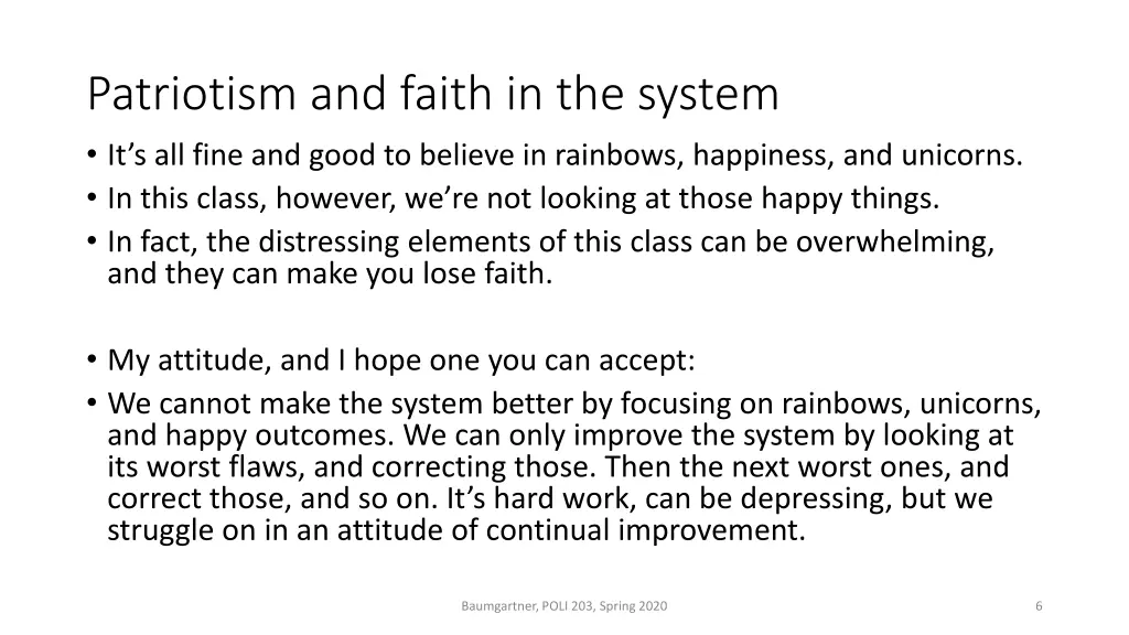 patriotism and faith in the system it s all fine