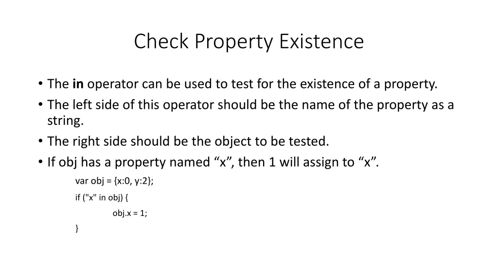 check property existence