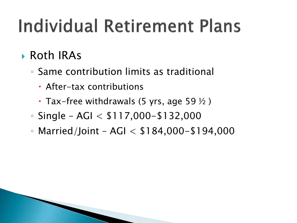 roth iras same contribution limits as traditional