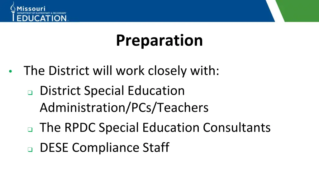 preparation