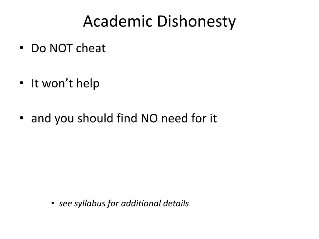 academic dishonesty