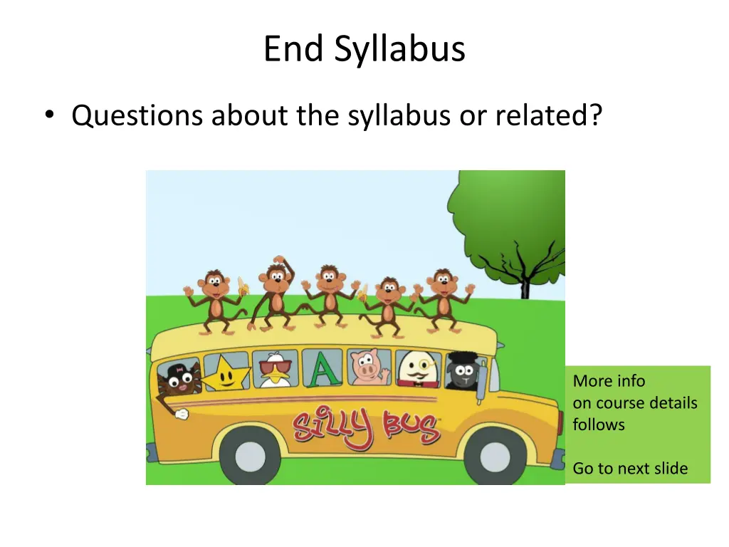 end syllabus