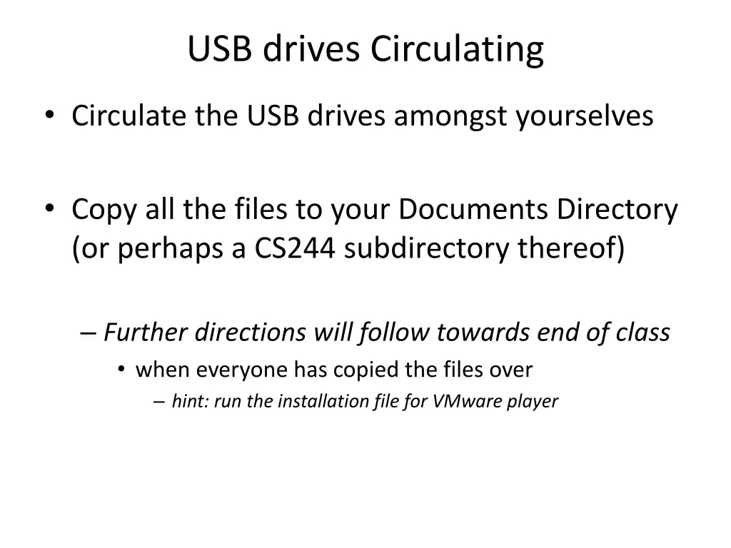 usb drives circulating