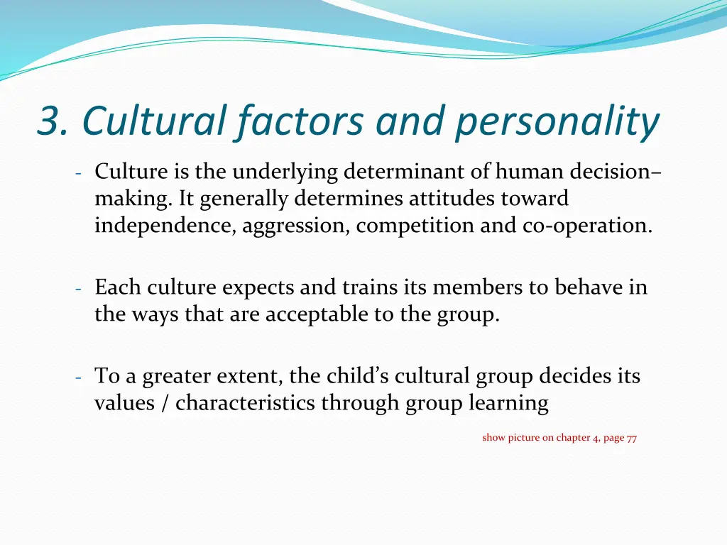 3 cultural factors and personality