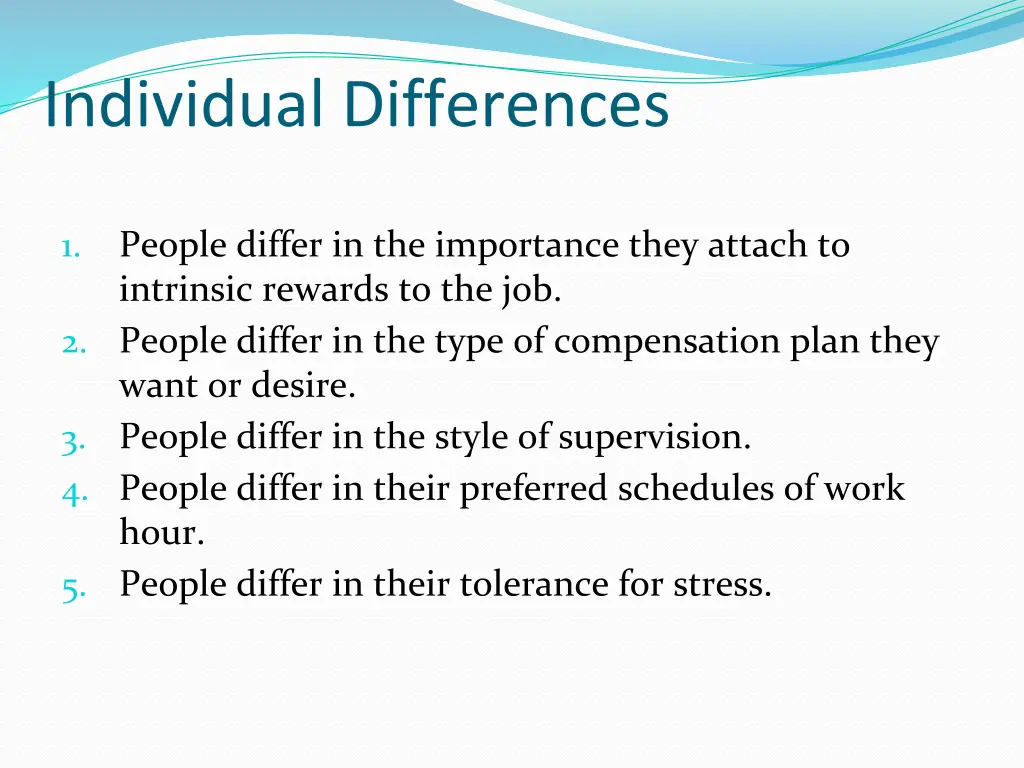 individual differences
