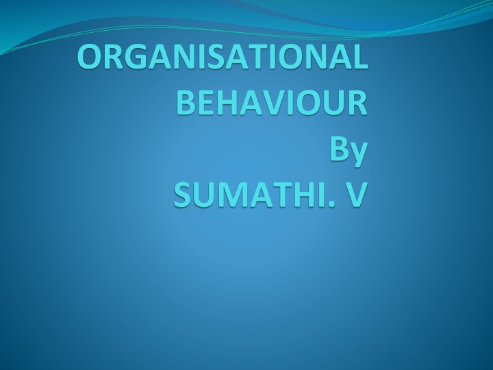 organisational behaviour
