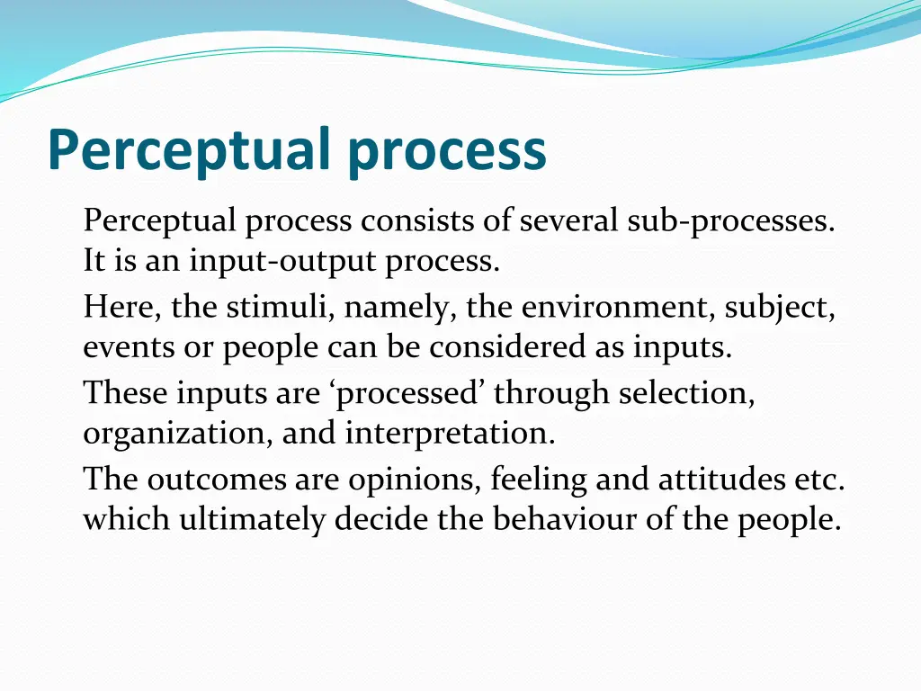 perceptual process