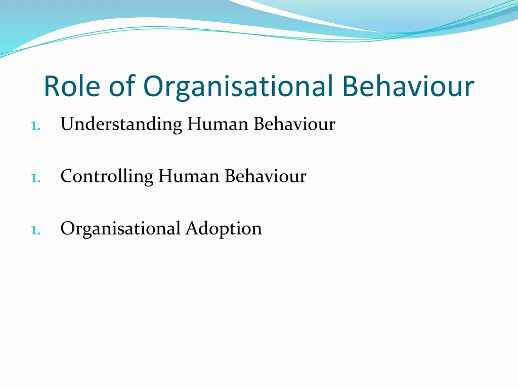 role of organisational behaviour