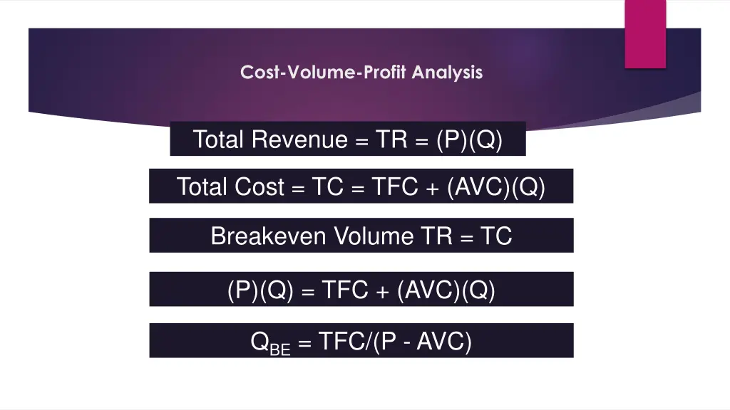 cost volume profit analysis 2