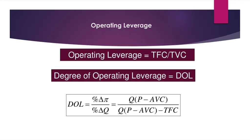operating leverage