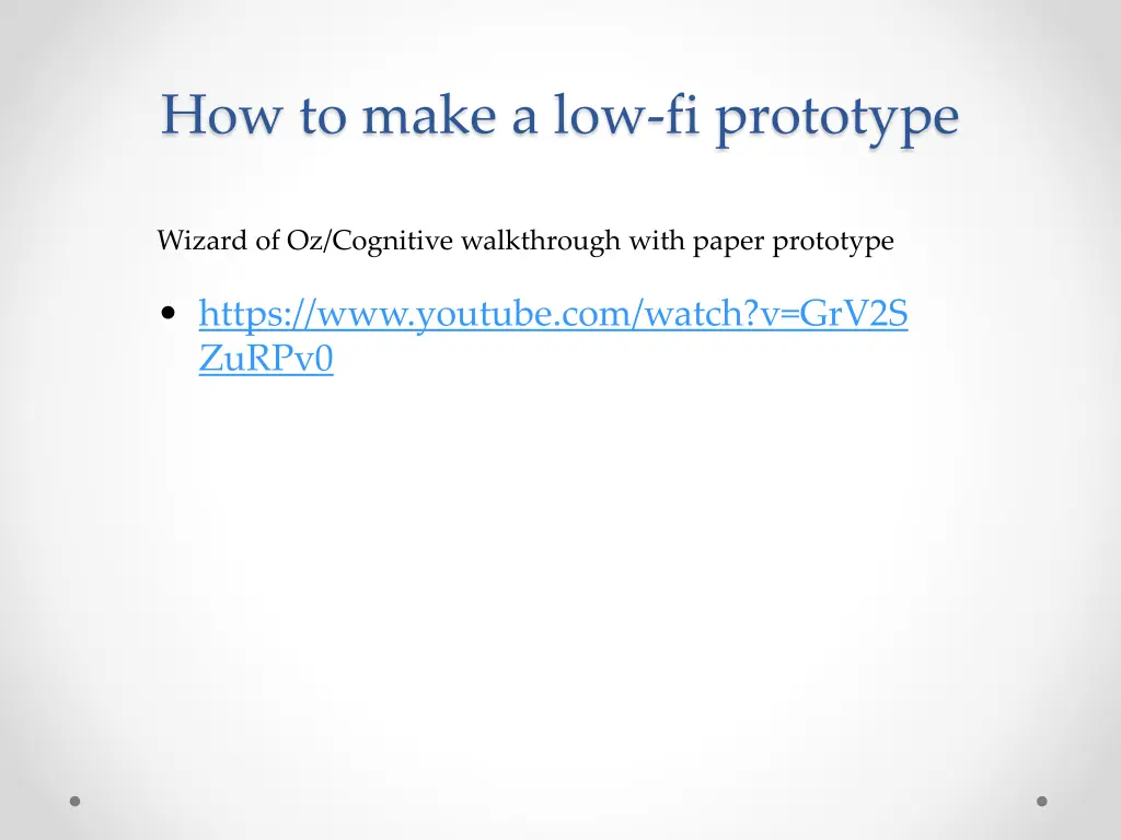 how to make a low fi prototype
