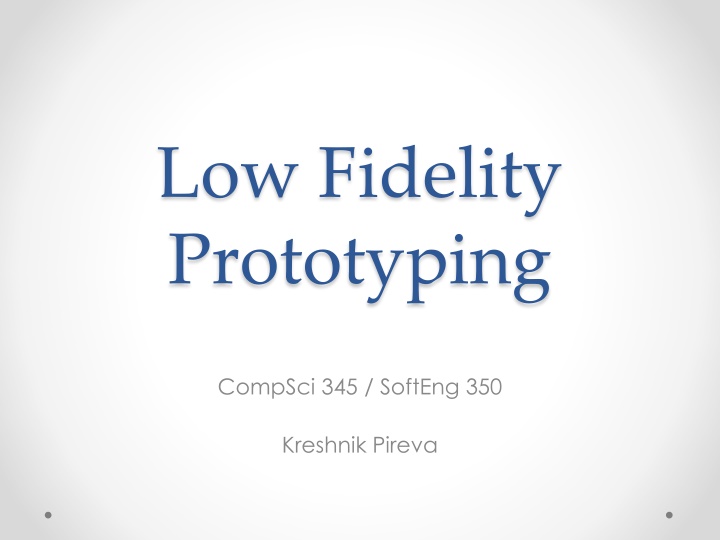 low fidelity prototyping