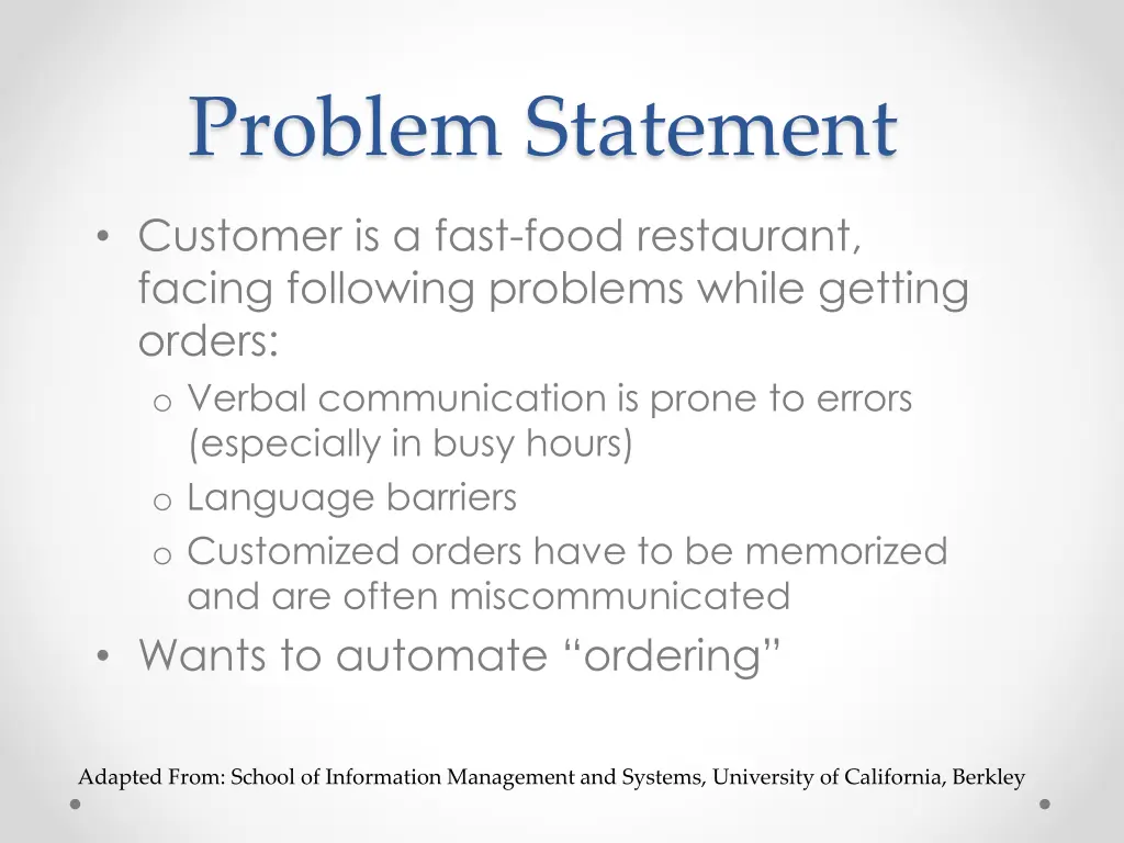 problem statement