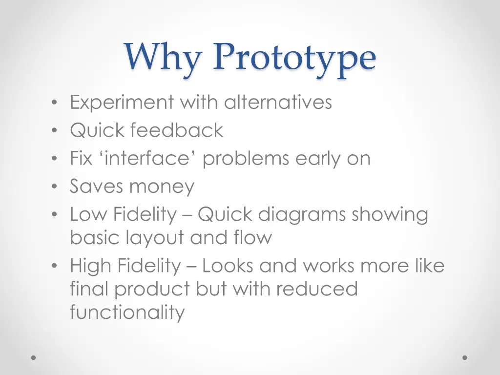 why prototype