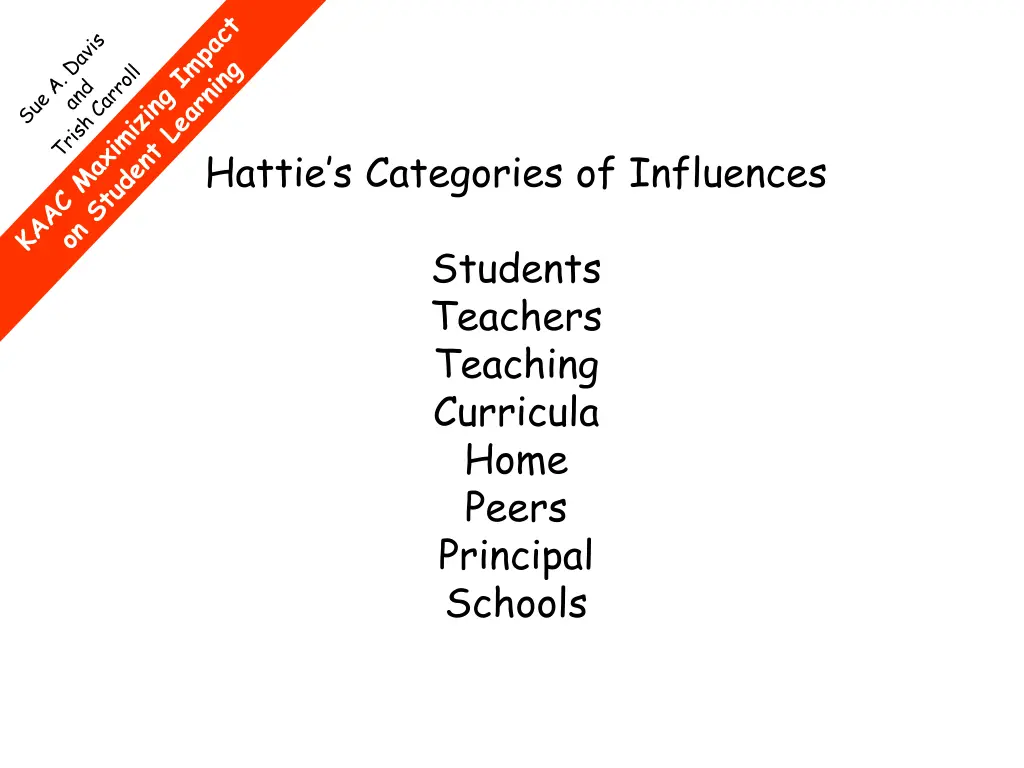 hattie s categories of influences